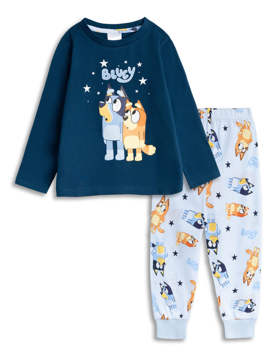 Bluey Family Unisex Kids Navy Long Sleeve Long Leg Pyjama Set