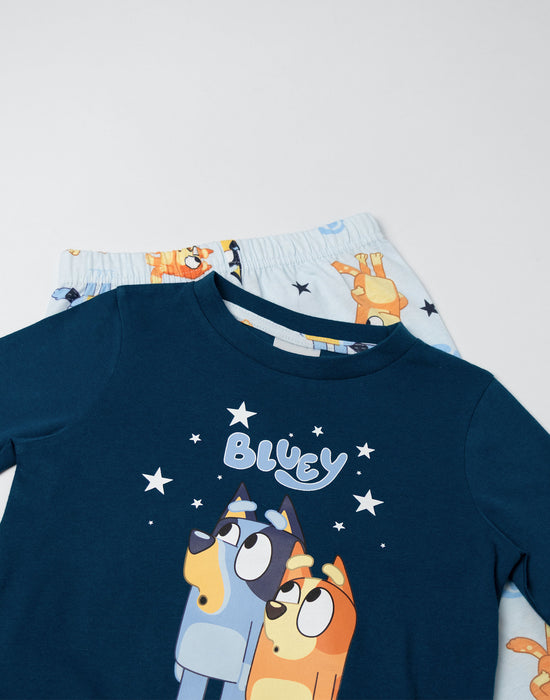 Bluey Family Unisex Kids Navy Long Sleeve Long Leg Pyjama Set