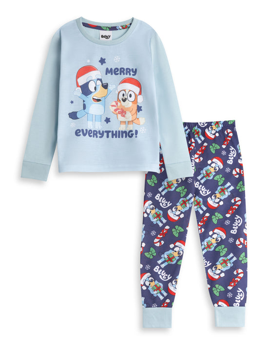 Bluey Christmas Unisex Kids Multicoloured Long Sleeve Long Leg Pyjama Set