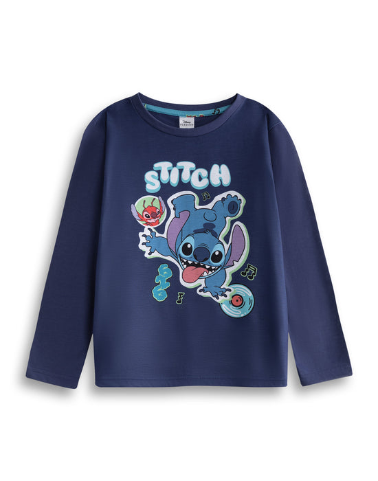 Lilo & Stitch Character Boys Navy Long Sleeve Long Leg Pyjama Set
