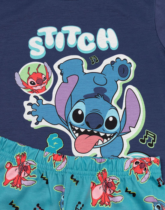 Lilo & Stitch Character Boys Navy Long Sleeve Long Leg Pyjama Set