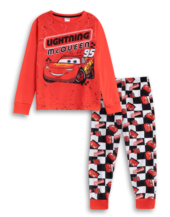 Disney CARS Boys Red Long Sleeve Long Leg Pyjama Set