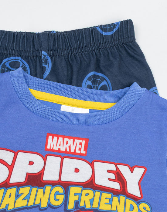 Spidey and His Amazing Friends Character Boys Multicoloured Multi-Pack of 2 Long Sleeve Long Leg Pyjama Set