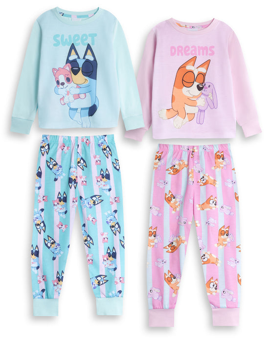 Bluey Character Girls Multicoloured Long Sleeve Long Leg Pyjama Set