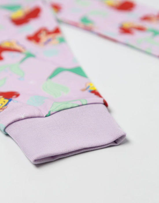 Disney The Little Mermaid Character Girls Blue Long Sleeve Long Leg Pyjama Set