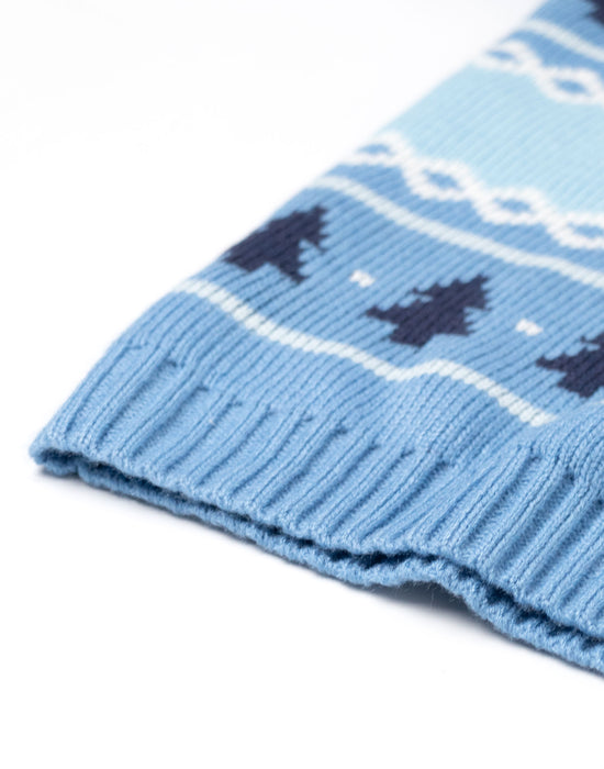 Bluey Character Boys Blue Christmas Jumper