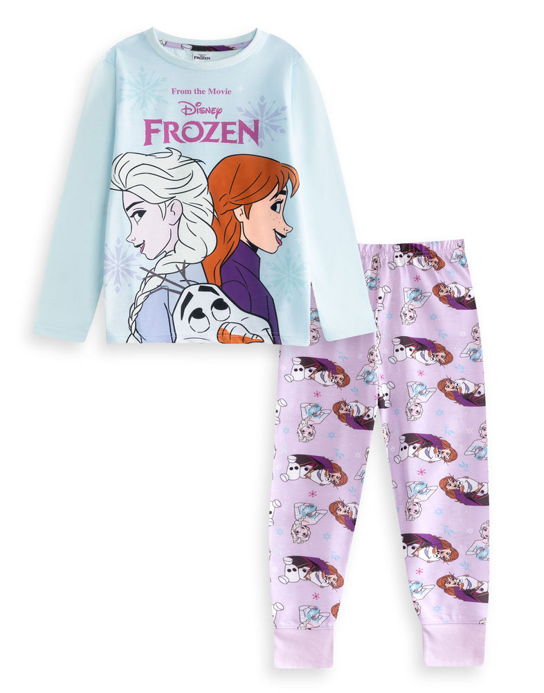 Disney Frozen Girls Multicoloured Long Sleeve Long Leg Pyjama Set