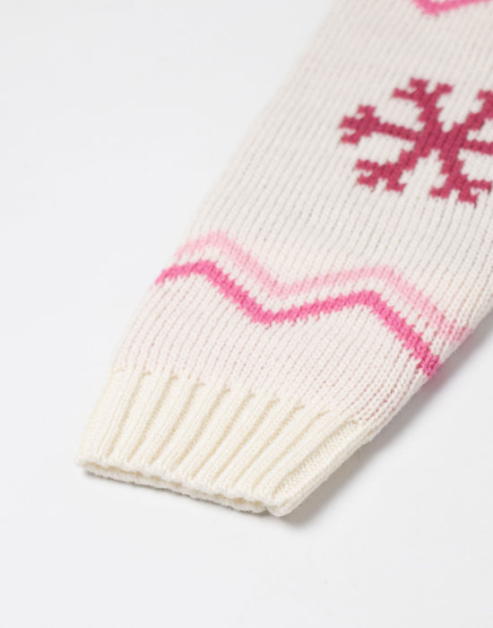Bluey Character Girls Beige Christmas Jumper