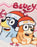 Bluey Character Girls Beige Christmas Jumper
