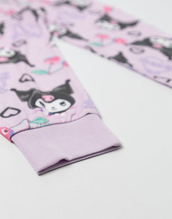 Hello Kitty Kuromi Girls Multicoloured Long Sleeve Long Leg Pyjama Set