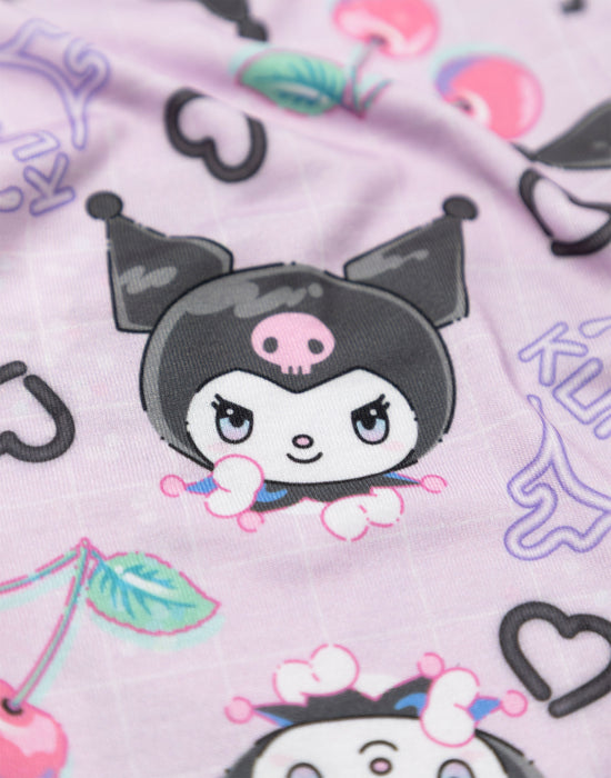 Hello Kitty Kuromi Girls Multicoloured Long Sleeve Long Leg Pyjama Set