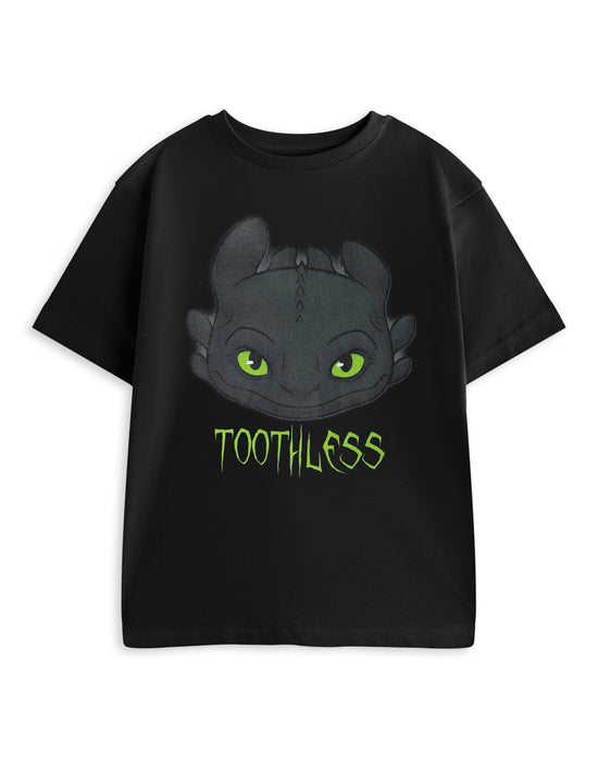 How to Train Your Dragon Toothless Boys Black Short Sleeved T-Shirt