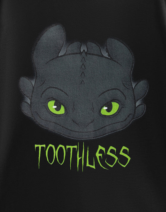 How to Train Your Dragon Toothless Boys Black Short Sleeved T-Shirt