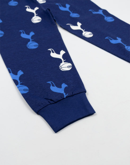 Tottenham Hotspur Logo Boys Multicoloured Short Sleeve Long Leg Pyjama Set