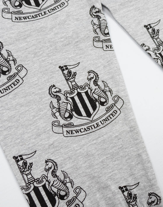 Newcastle United Logo Boys Multicoloured Short Sleeve Long Leg Pyjama Set