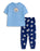 Manchester City Logo Boys Multicoloured Short Sleeve Long Leg Pyjama Set