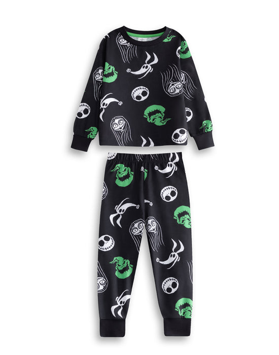 Disney NMBC Unisex Kids Black Multi-Pack of 2 Long Sleeve Long Leg Pyjama Set