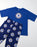 Chelsea Logo Boys Blue Short Sleeve Long Leg Pyjama Set