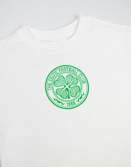 Celtic Logo Boys Green Short Sleeve Long Leg Pyjama Set