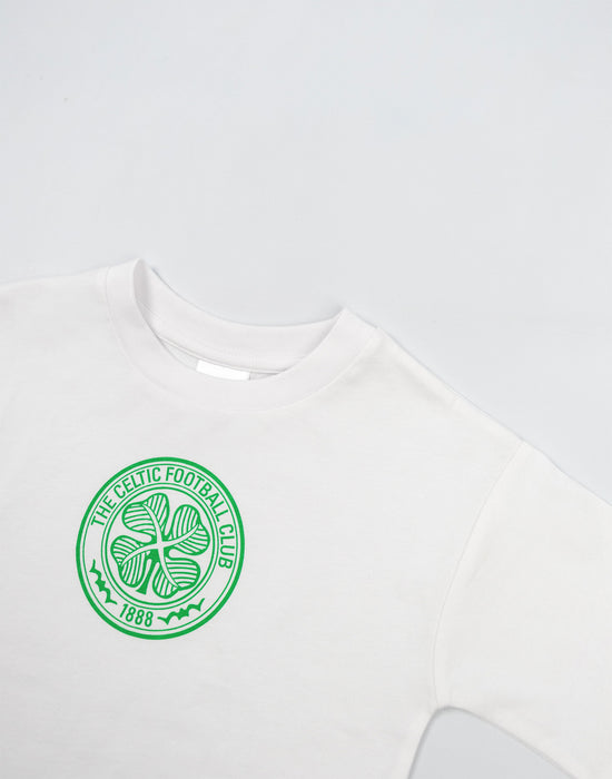 Celtic Logo Boys Green Short Sleeve Long Leg Pyjama Set