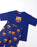 FC Barcelona Logo Boys Black Short Sleeve Long Leg Pyjama Set