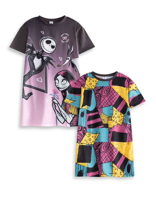 Disney NMBC Girls Multicoloured Multi-Pack of 2 Short Sleeve Nightdress