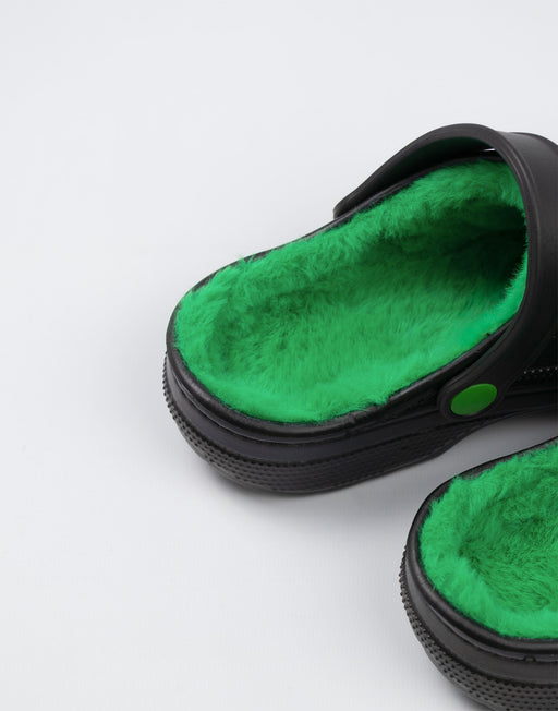Xbox Logo Fur Lined Boys Black Clogs