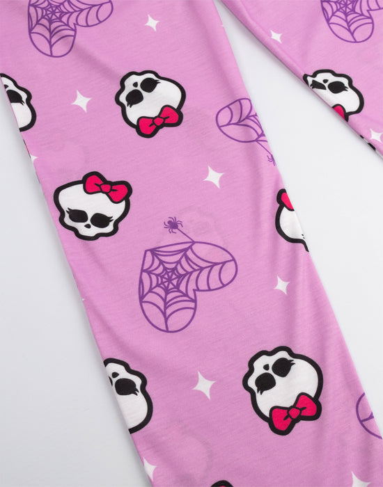 Monster High Character Girls Pink Long Sleeve Long Leg Pyjama Set