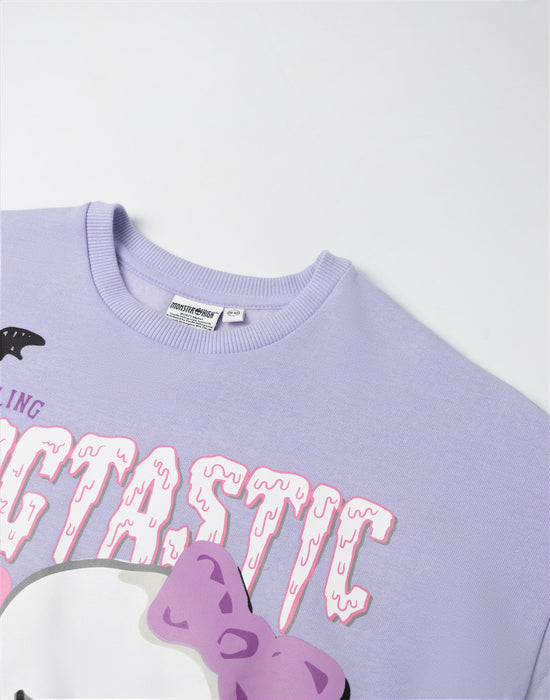 Monster High Fangtastic Girls Purple Sweatshirt and Joggers Set