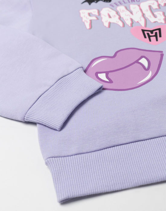 Monster High Fangtastic Girls Purple Sweatshirt and Joggers Set