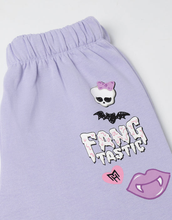 Monster High Fangtastic Girls Purple Sweatshirt and Joggers Set