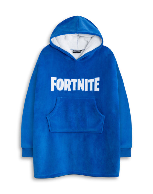 Fortnite Character Unisex Kids Blue Blanket Hoodie