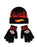 Hot Wheels Character Unisex Kids Black Beanie and Gloves Set