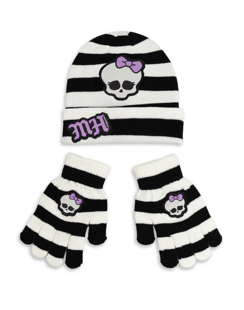 Monster High Character Girls Multicoloured Beanie and Gloves Set