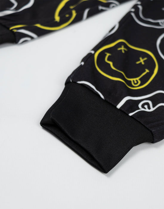 Nirvana Logo Unisex Kids Black Long Sleeve Long Leg Pyjama Set