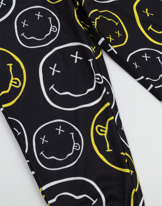 Nirvana Logo Unisex Kids Black Long Sleeve Long Leg Pyjama Set