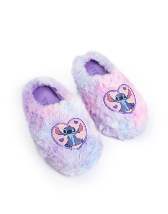 Lilo & Stitch Heart Character Girls Multicoloured Mule Slippers