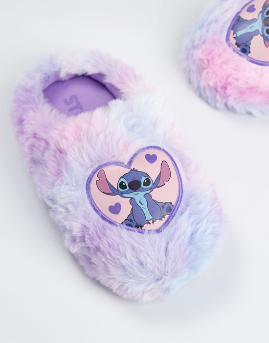 Lilo & Stitch Heart Character Girls Multicoloured Mule Slippers
