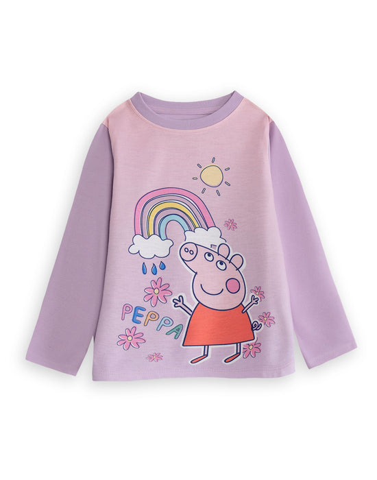 Peppa Pig Character Girls Multicoloured Long Sleeve Long Leg Pyjama Set