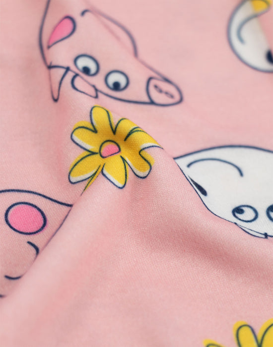 Peppa Pig Character Girls Multicoloured Long Sleeve Long Leg Pyjama Set