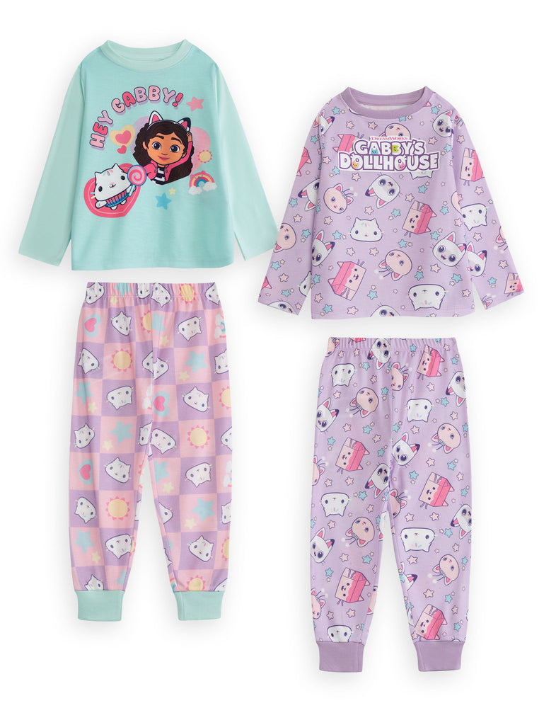 Gabby's Dollhouse Character Girls Multicoloured Long Sleeve Long Leg Pyjama Set