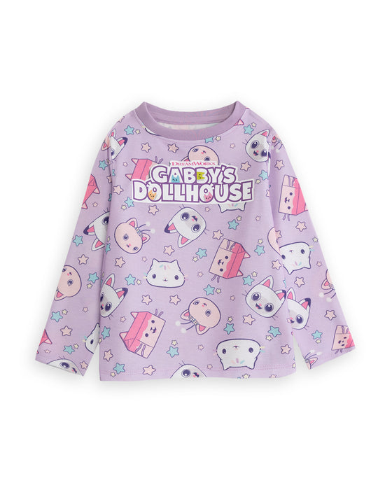 Gabby's Dollhouse Character Girls Multicoloured Long Sleeve Long Leg Pyjama Set