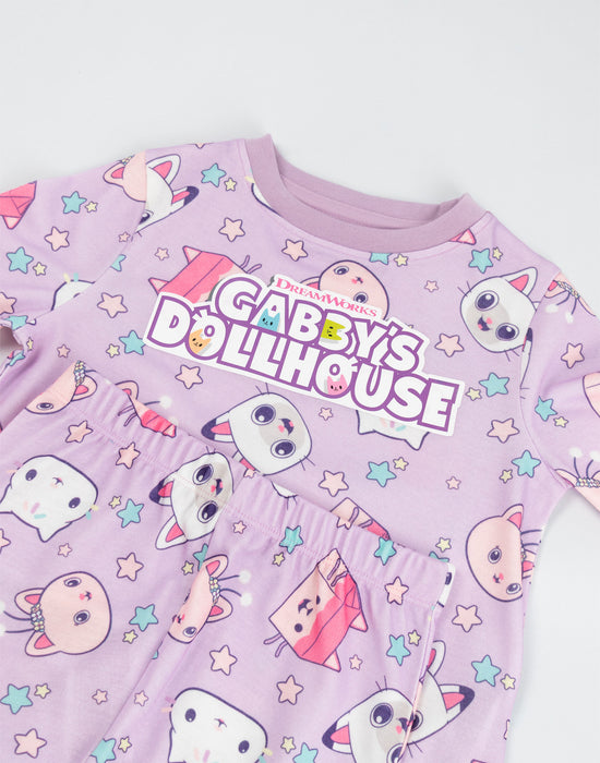 Gabby's Dollhouse Character Girls Multicoloured Long Sleeve Long Leg Pyjama Set
