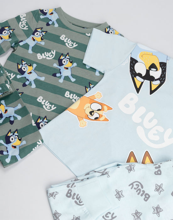 Bluey Character Boys Multicoloured Multi-Pack of 2 Long Leg Pyjama Set