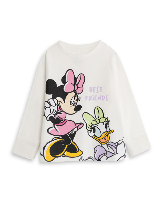 Disney Minnie Mouse Girls Multicoloured Multi-Pack of 2 Long Sleeve Long Leg Pyjama Set