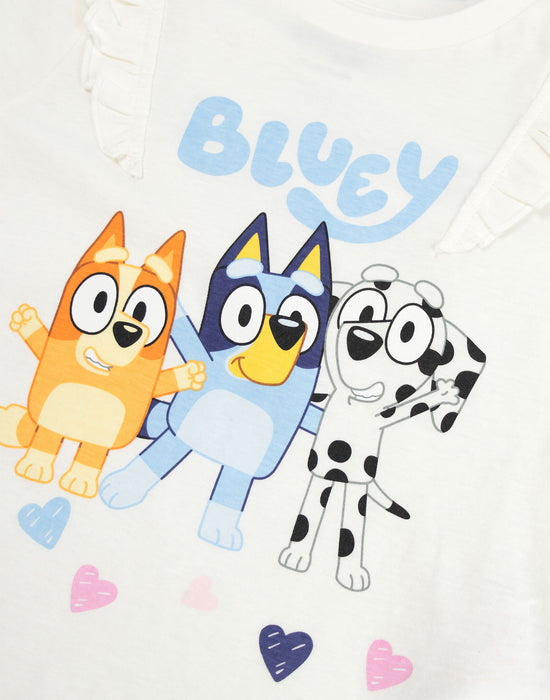 Bluey Character Girls Cream Long Sleeve Long Leg Pyjama Set