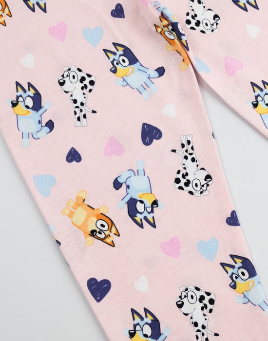 Bluey Character Girls Cream Long Sleeve Long Leg Pyjama Set
