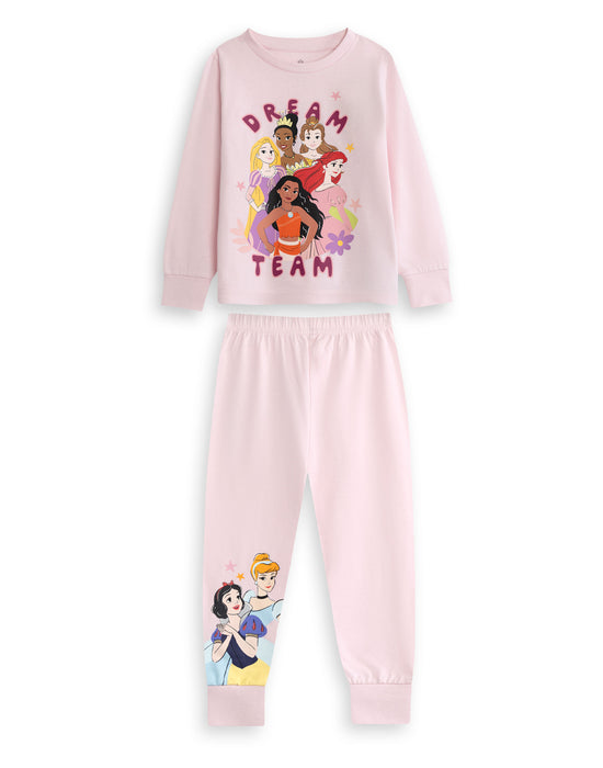 Disney Princess Girls Multicoloured Multi-Pack of 2 Long Sleeve Long Leg Pyjama Set