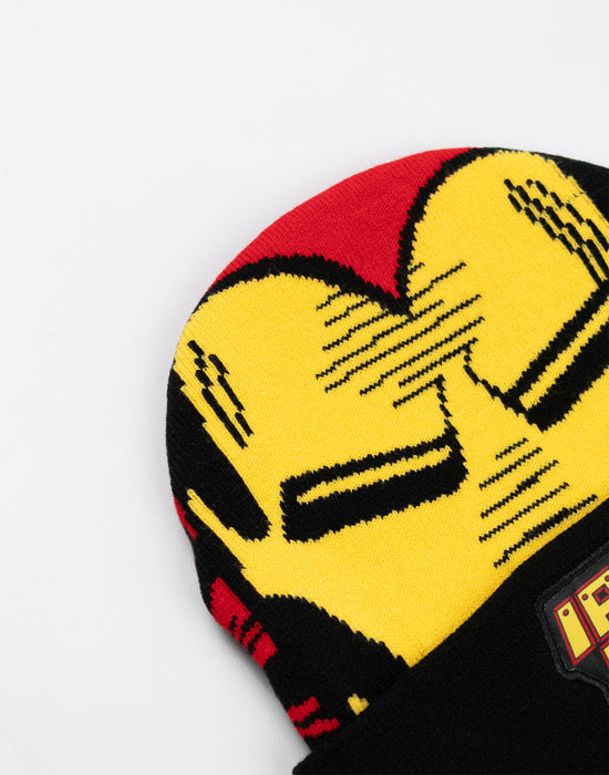 Marvel Ironman Boys Red Beanie and Gloves Set