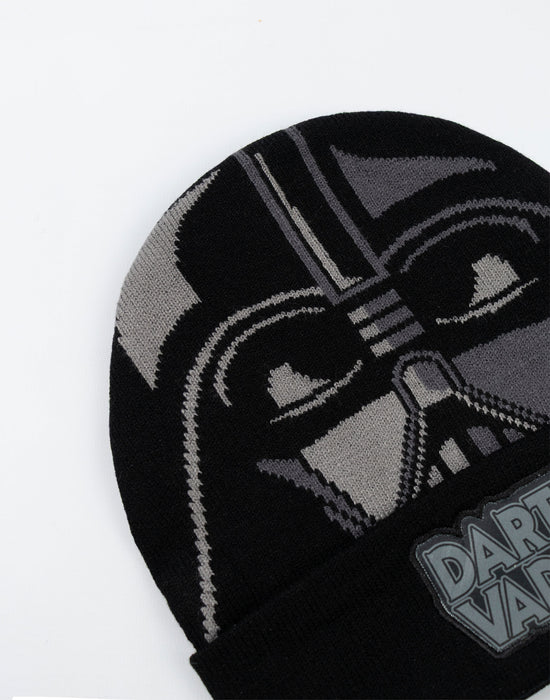 Star Wars Darth Vader Boys Black Beanie and Gloves Set